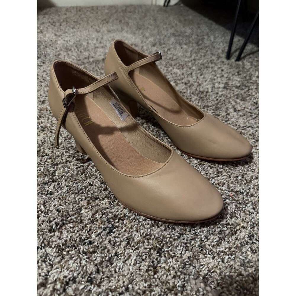 Bloch Tan Character Dance Shoes Women’s Sz 10 Leather Mary Jane Theater Recital